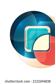 Abstract geometric pattern background texture for poster cover design. Minimal color vector banner template with circles and squares. Vector illustration.