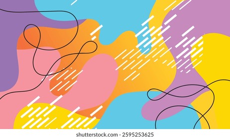 Abstract geometric pattern background texture for poster cover design. Minimal color gradient banner template. Modern vector wave shape for brichure