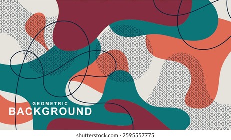Abstract geometric pattern background texture for poster cover design. Minimal color gradient banner template. Modern vector wave shape for brichure