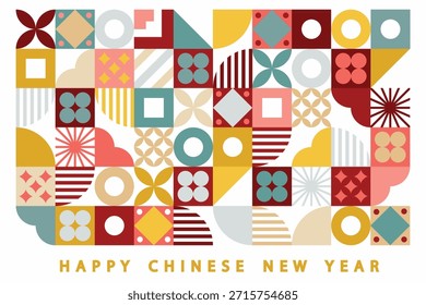 Fondo de patrón geométrico Abstractas con colores tradicionales para las celebraciones del feliz año Nuevo chino.