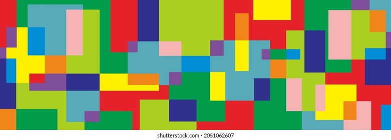 Abstrakter geometrischer Musterhintergrund, Vektorkreis, Dreieck und quadratische Linien, Farbkunst-Design. Farbverlauf-Hintergrund