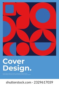 Abstract Geometric Pattern Background, Vector Circle, Triangle And Square Lines Color Art Design.