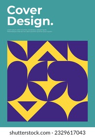 Abstract Geometric Pattern Background, Vector Circle, Triangle And Square Lines Color Art Design.