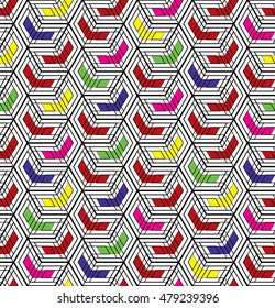 Abstract geometric pattern, background vector. Pattern can be used for wallpaper, cover fills, web page background, surface textures.