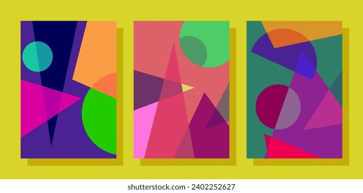 fondo de patrón geométrico abstracto. de diseño contemporáneo. diseño colorido de afiche y estilo memphis