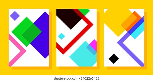 fondo de patrón geométrico abstracto. de diseño contemporáneo. póster colorido y diseño memphis