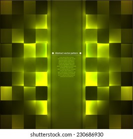 abstract geometric pattern with backlight. illumination. vector illustration