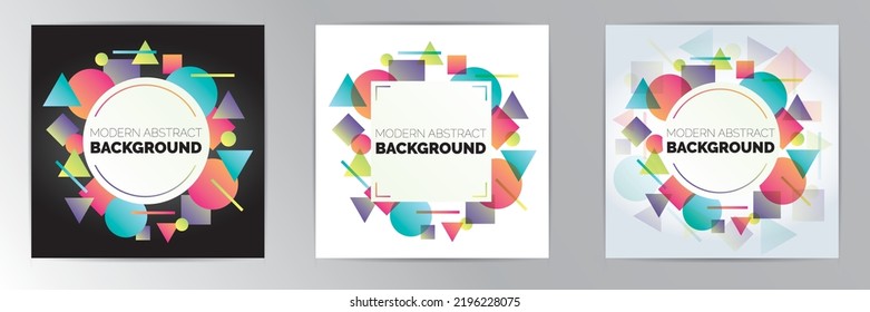 Abstract geometric pattern banner design. Use for modern design, cover, template, decorated, brochure, flyer. Abstract Colorful Shapes Banner Background
