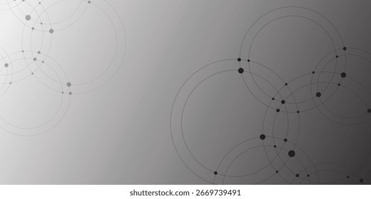 Abstract geometric pattern for banner flyer design social media status featuring interconnected art. Abstract connecting dots and circles. Abstract vector illustration with overlapping circles, dots.