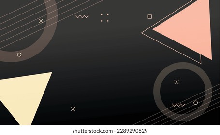 abstract geometric pattern bauhaus banner with modern composition vector