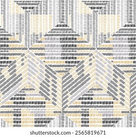 Abstract Geometric Pattern with Beige and Gray Accents