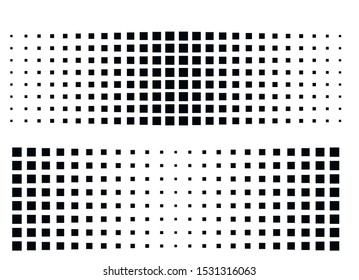 Abstract geometric pattern. Black circles on a white background. Vector illustration. Vector halftone dots