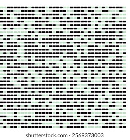 Abstract Geometric Pattern: Black, Green, and White Shapes
