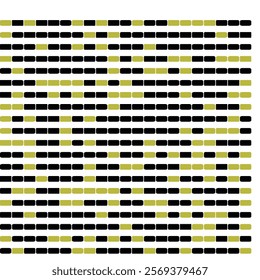 Abstract Geometric Pattern: Black and Olive Green Rectangles