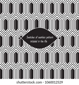 Abstract geometric pattern in black and white vector