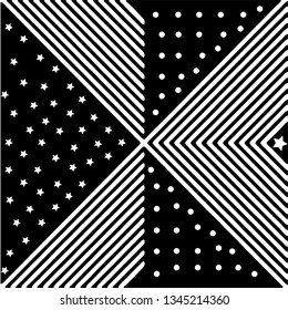 abstract geometric pattern black white