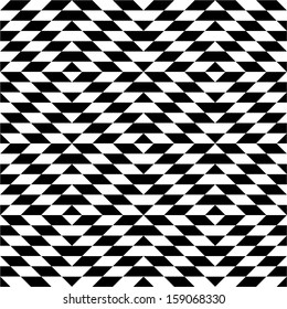 Abstract geometric pattern. Black and white texture. A seamless vector background.