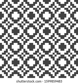 Abstract geometric pattern in black and white with random triangles and polygons, monochrome background