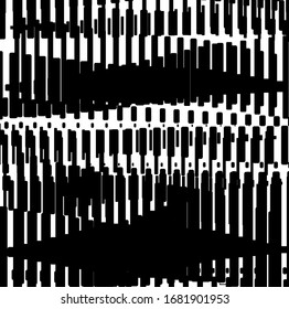 Abstract geometric pattern. Black and white graphic texture background. Vector.