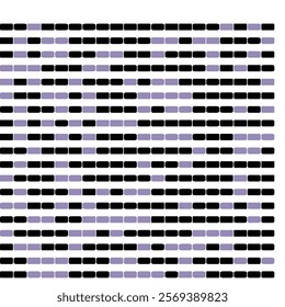 Abstract Geometric Pattern: Black, White, and Purple Rectangles