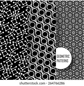 Abstract geometric pattern. Black and white texture.