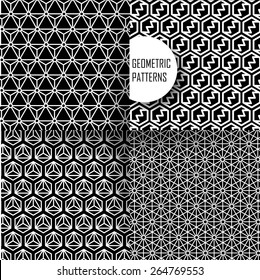 Abstract geometric pattern. Black and white texture.