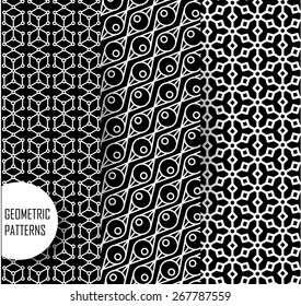 Abstract geometric pattern. Black and white texture.