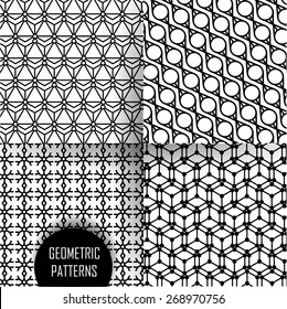 Abstract geometric pattern. Black and white texture.