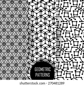 Abstract geometric pattern. Black and white texture.