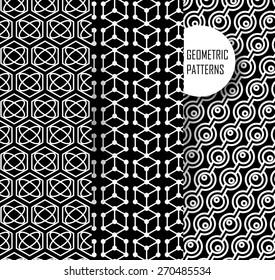 Abstract geometric pattern. Black and white texture.