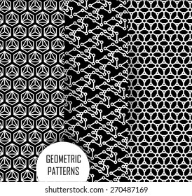 Abstract geometric pattern. Black and white texture.