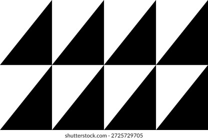 Abstraktes geometrisches Muster mit schwarz-weißen Dreiecken. Nahtloser monochromer Zickzack-Hintergrund. 