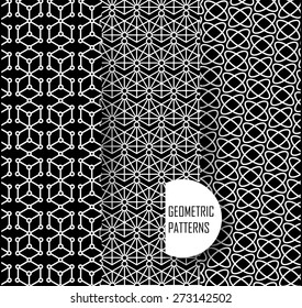 Abstract geometric pattern. Black and white texture.
