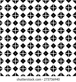 Abstract geometric pattern. Black and white texture. A seamless vector background.