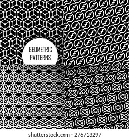 Abstract geometric pattern. Black and white texture.