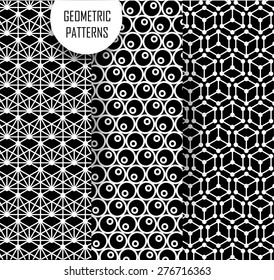 Abstract geometric pattern. Black and white texture.