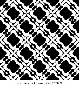 Abstract geometric pattern. Black and white texture. A seamless vector background.
