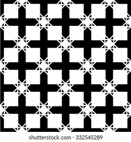 Abstract geometric pattern. Black and white texture. A seamless vector background.