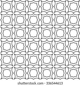 Abstract geometric pattern. Black and white texture. A seamless vector background.
