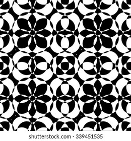 Abstract geometric pattern. Black and white texture. A seamless vector background.