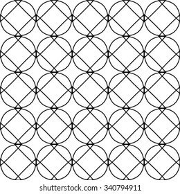Abstract geometric pattern. Black and white texture. A seamless vector background.