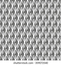 Abstract geometric pattern. Black and white texture. A seamless vector background.