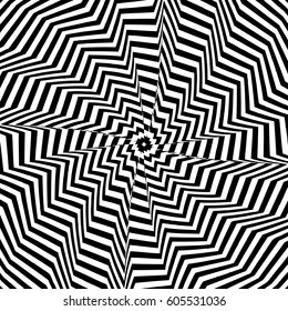 Abstract geometric pattern. Black and white background. Vector illustration