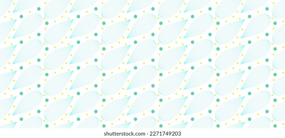 Abstract geometric pattern of blue droplets with dots on white background. Design template for printing, fabric, wallpaper, wedding, packaging, paper. Vector illustration 