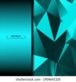 Abstract geometric pattern blue dynamic illustration background vector