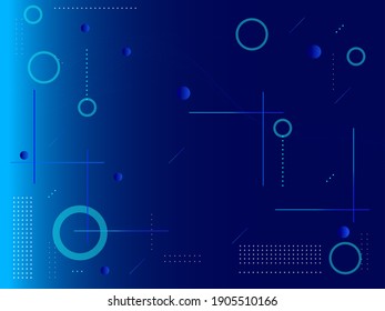 Abstract geometric pattern blue dynamic illustration background vector