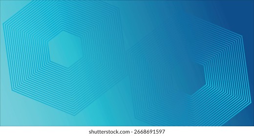 Abstract Geometric Pattern in Blue Gradient Background Design