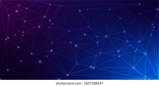 Abstract Geometric Pattern with Blue and Purple Gradient Connections