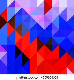 abstract geometric pattern of blue and red triangles, vector illustration modern background polygonal texture