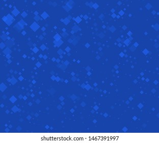 Abstract geometric pattern with blue rhombuses. Black and white vector illustration. 